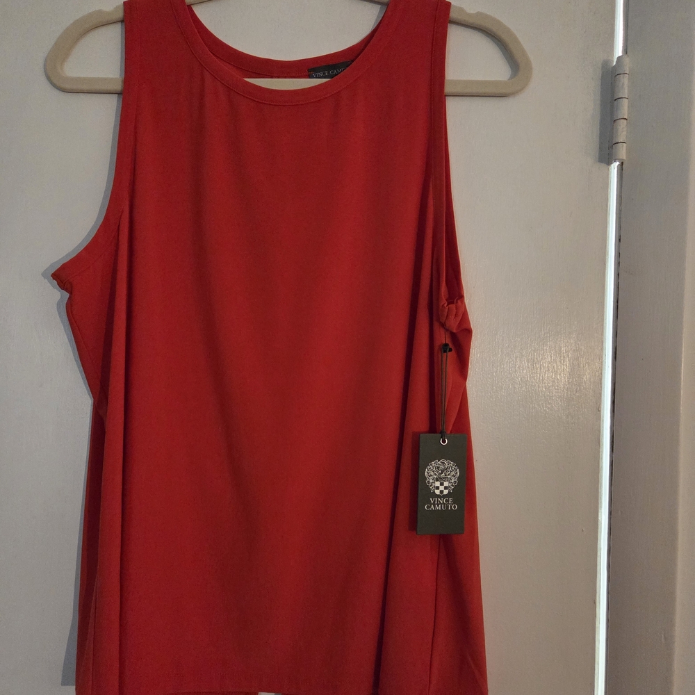 Vince Camuto Women's Red Sleeveless Top